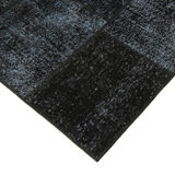 Handwoven anatolian contemporary 165 cm x 243 cm black patchwork rug