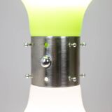 attribué à Carlo Nason. Lampe en verre blanc et vert. Années 1970.