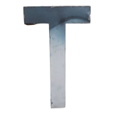 sign letter T metal zinc vintage 1950 1960