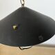 50s lantern pendant light, opaline and metal