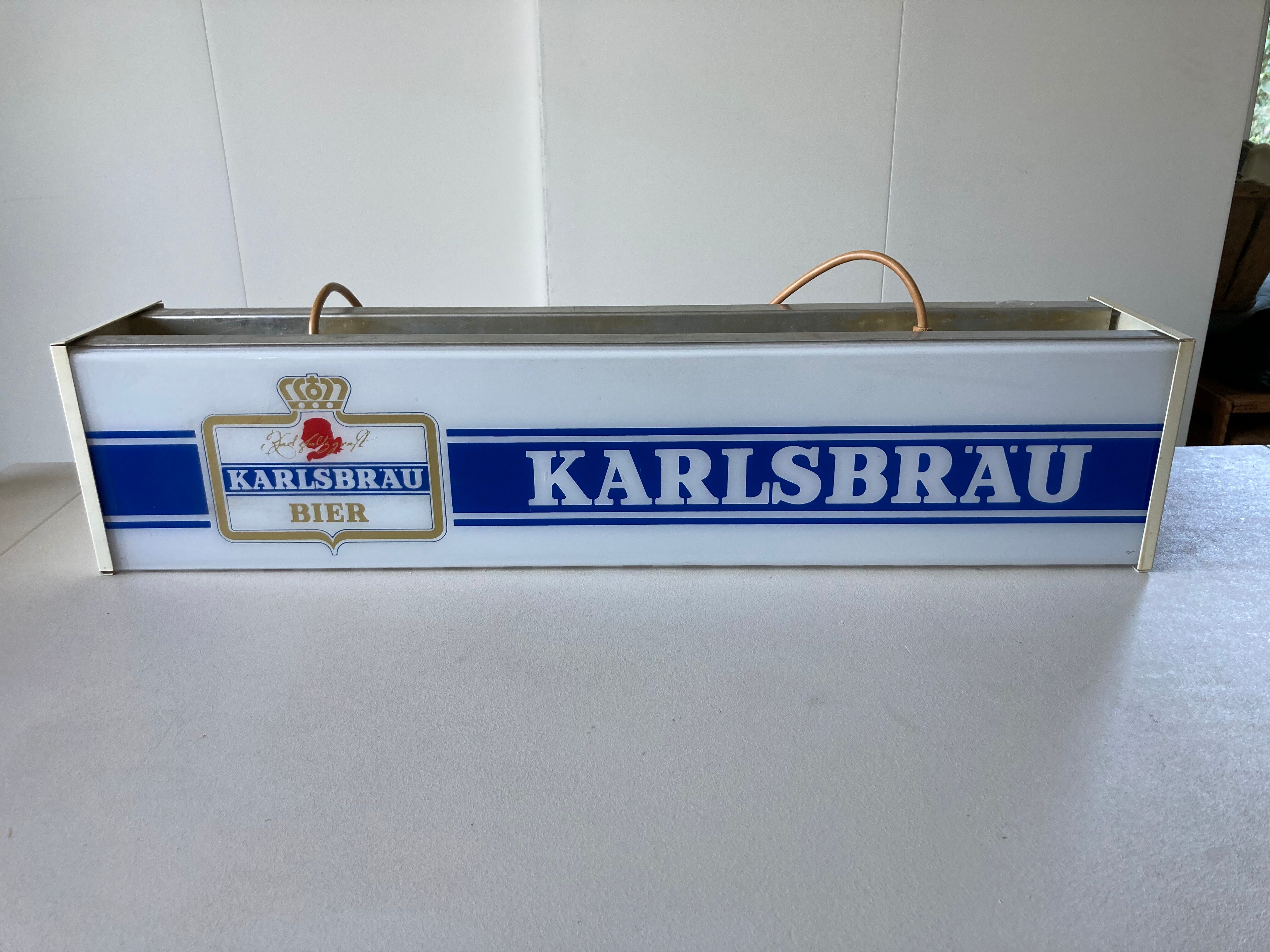 Illuminated beer bistro Karlsbrau