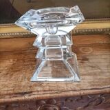 Pair of Bohemian crystal candlesticks