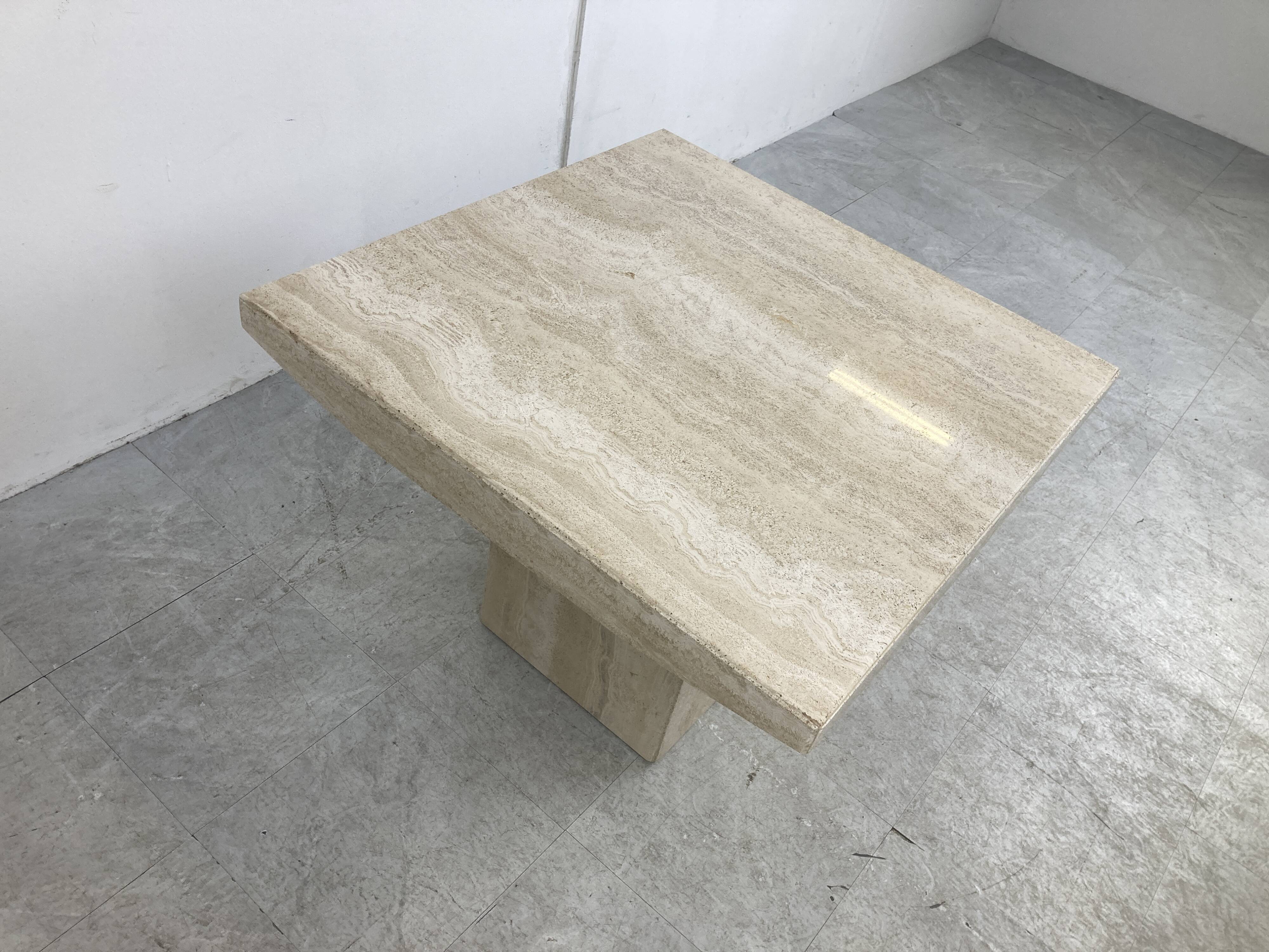 Vintage travertine coffee table, 1970s