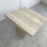 Table basse en travertin vintage, années 1970