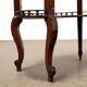 Antique walnut coffee table with decorations, Italy, 19th century.