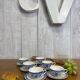 Set of 6 cups and saucers Sarreguemines "Elorn"