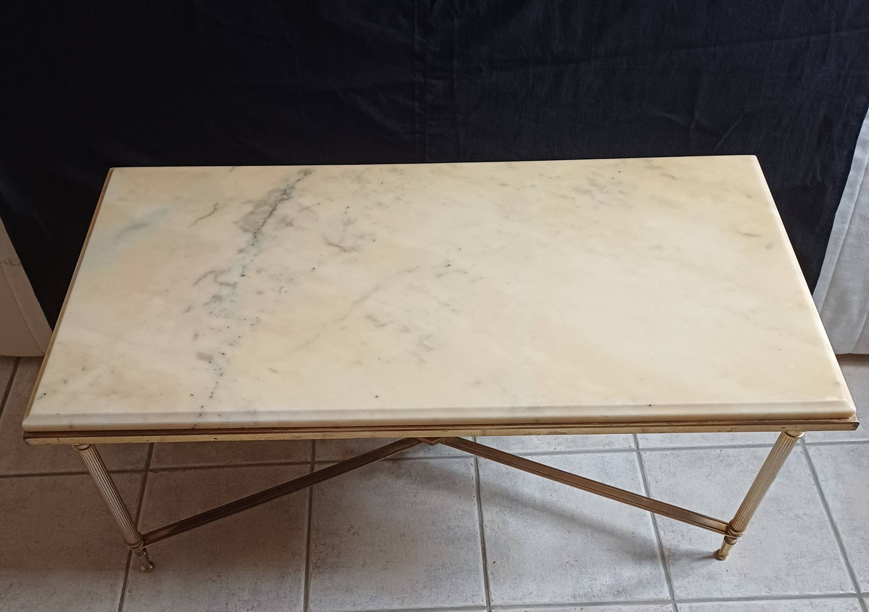 Louis XVI style marble coffee table