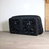 Vintage sofa by De Pas D’Urbino & Lomazzi in black leather for Dall’Oca, 19