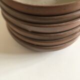 Set of 6 plates cap in potter's sandstone 1970