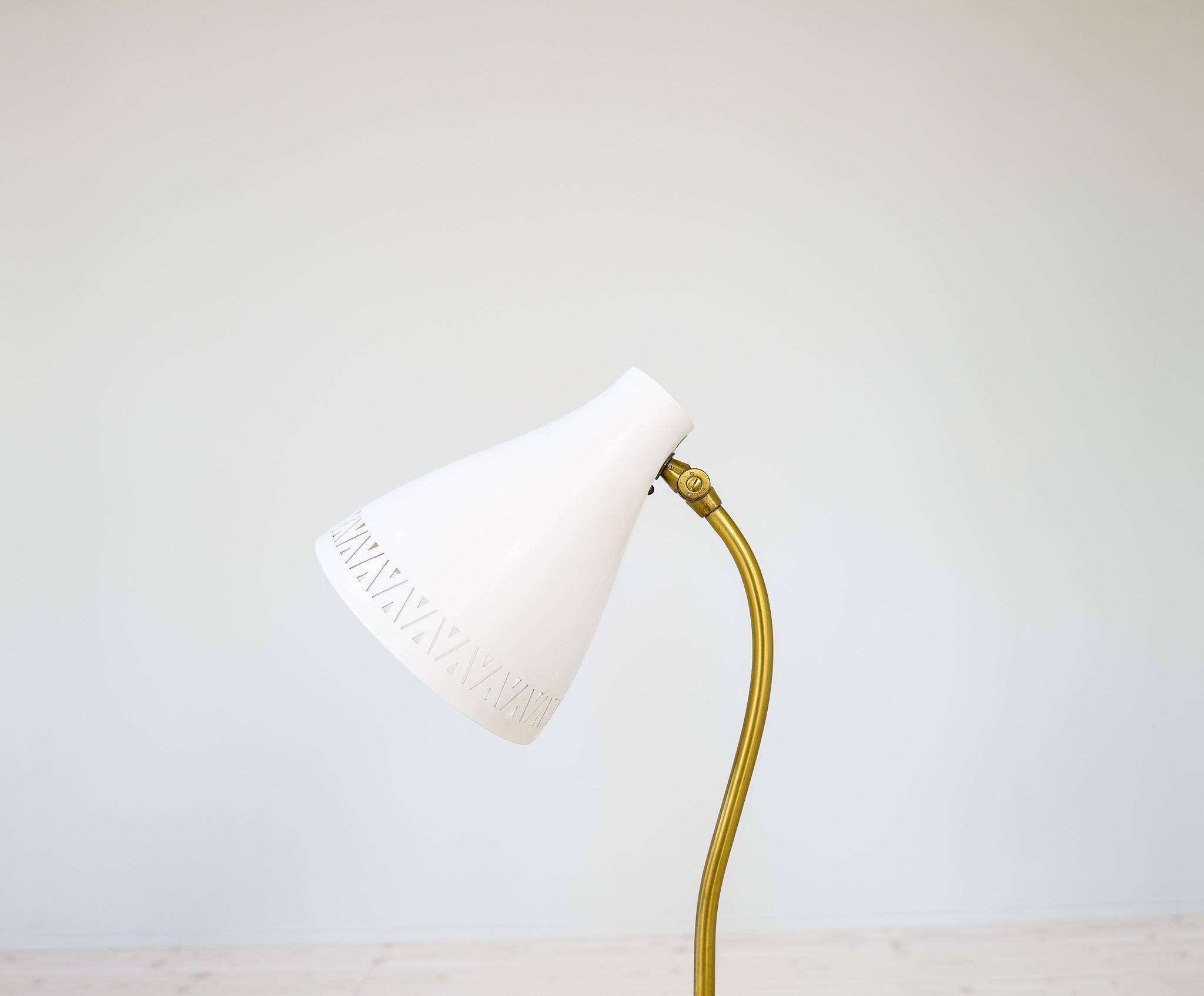 Rare adjustable mid-century table lamp by Böhlmarks, 1940s, Sweden.