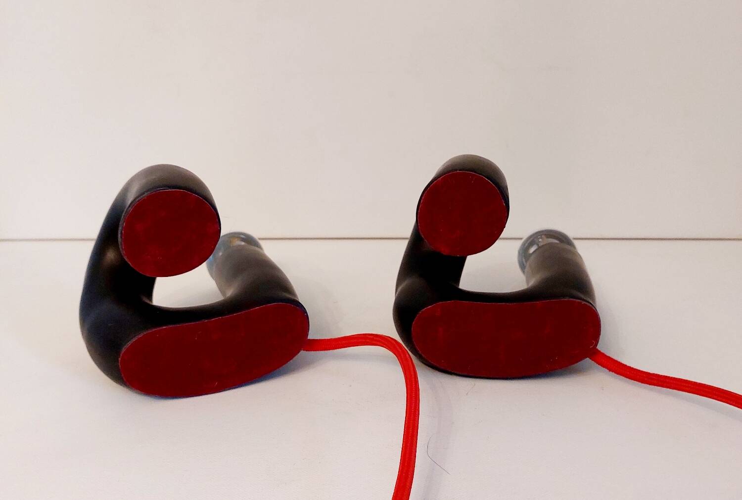 Pair of ceramic designer lamps