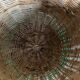 Round wicker basket in a bohemian style.