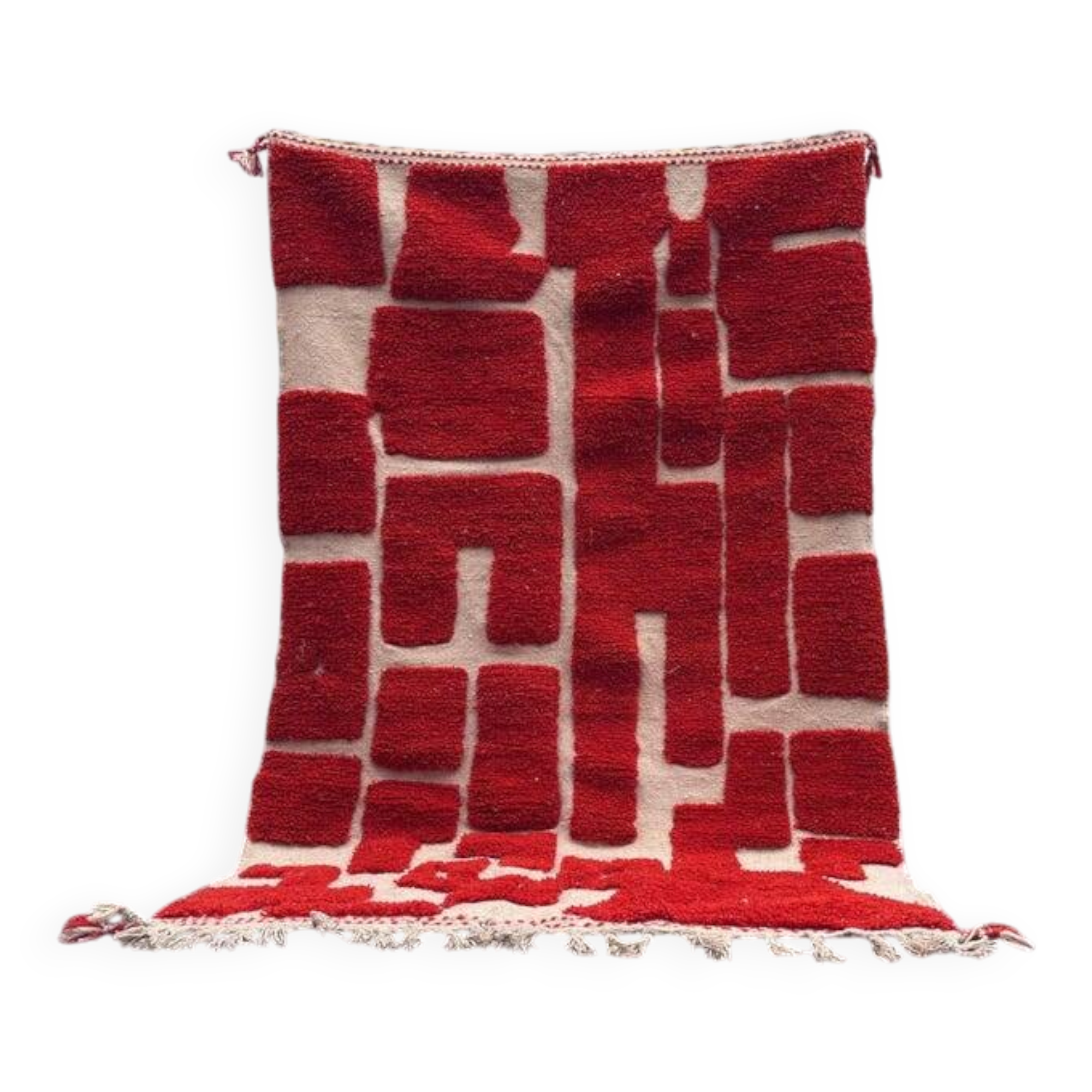 Red moroccan rug-Moroccan Boujaad Rug 150/250cm