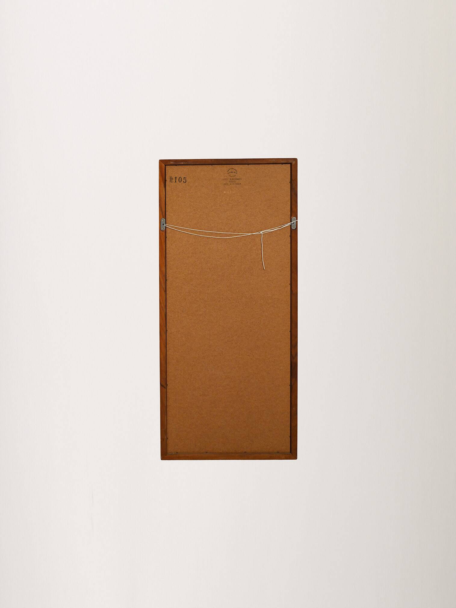 Danish rectangular teak mirror by Aksel Kjersgaard