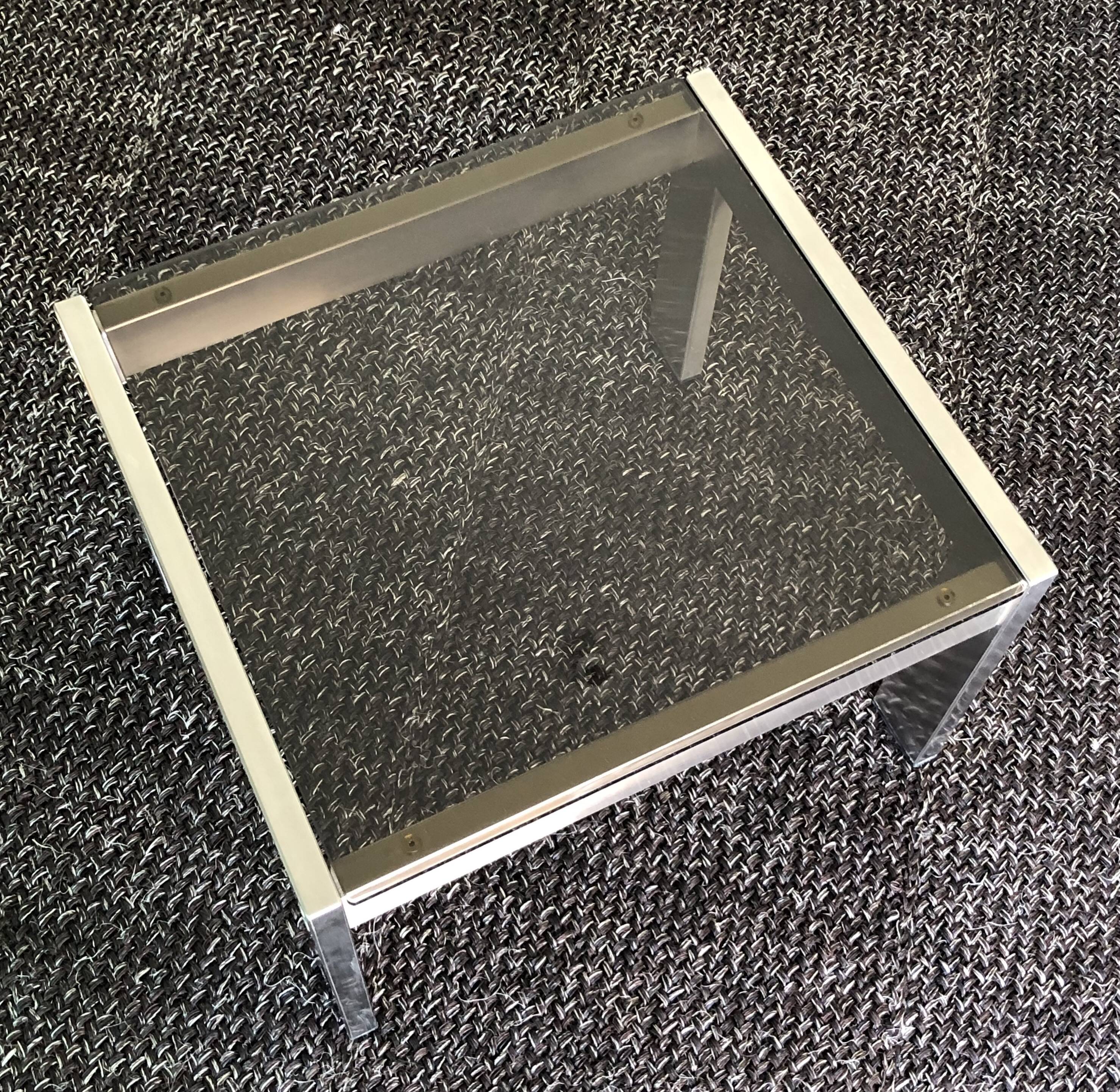 Table basse carrée Tau par Gae Aulenti, edition Rinascente  Italie années 70