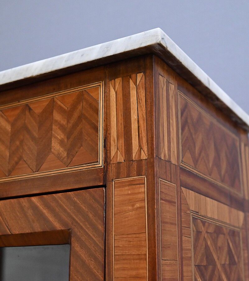 Small marquetry library, Louis XVI style – early 20th century