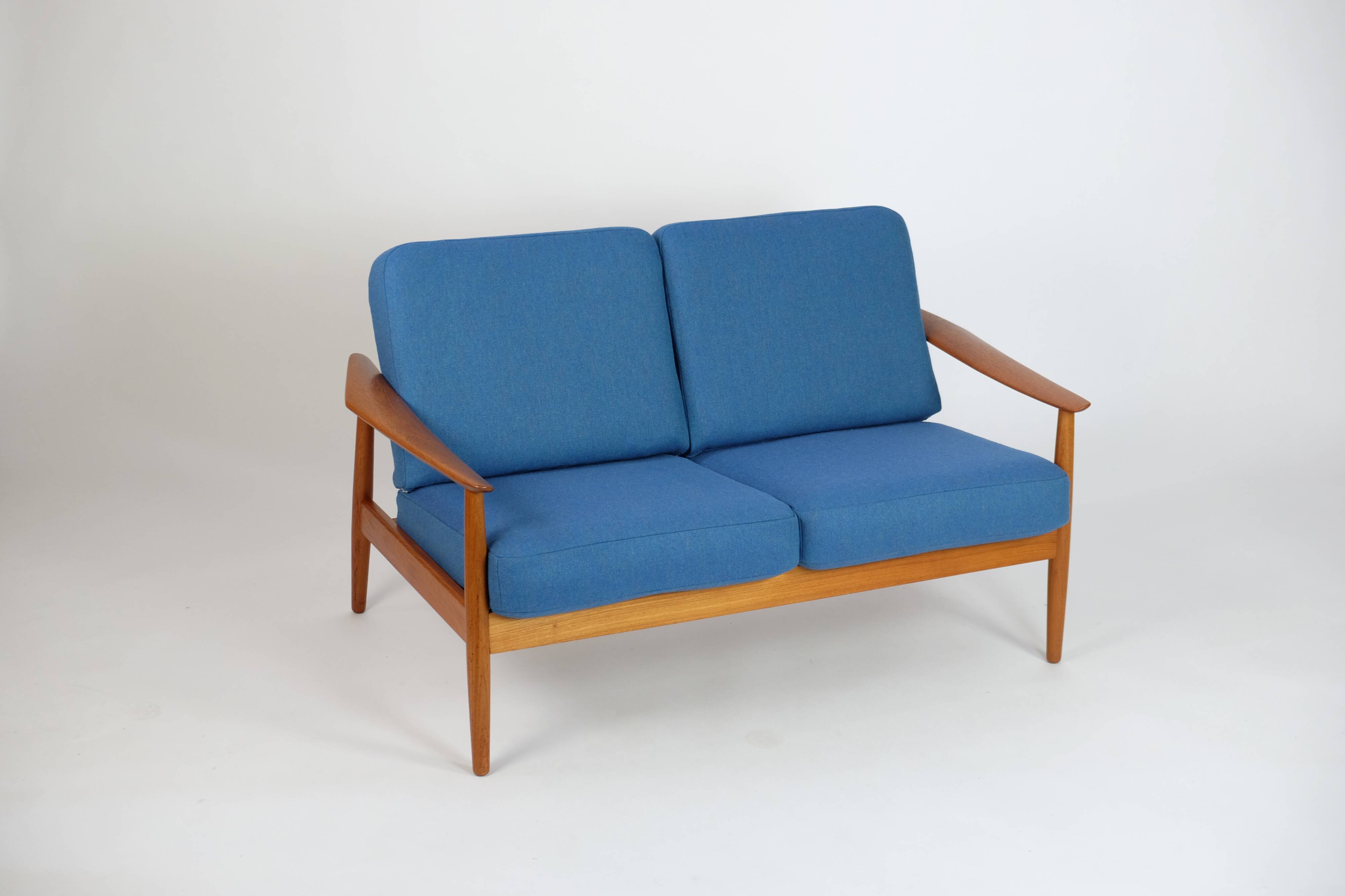 Arne Vodder Canapé 2 places en teck MidCentury 60er Vintage danois
