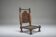 Early 20th century handmade low cedar chair, Nuristan, 1890s