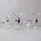 6 champagne glasses in Arques crystal Venice sapphire