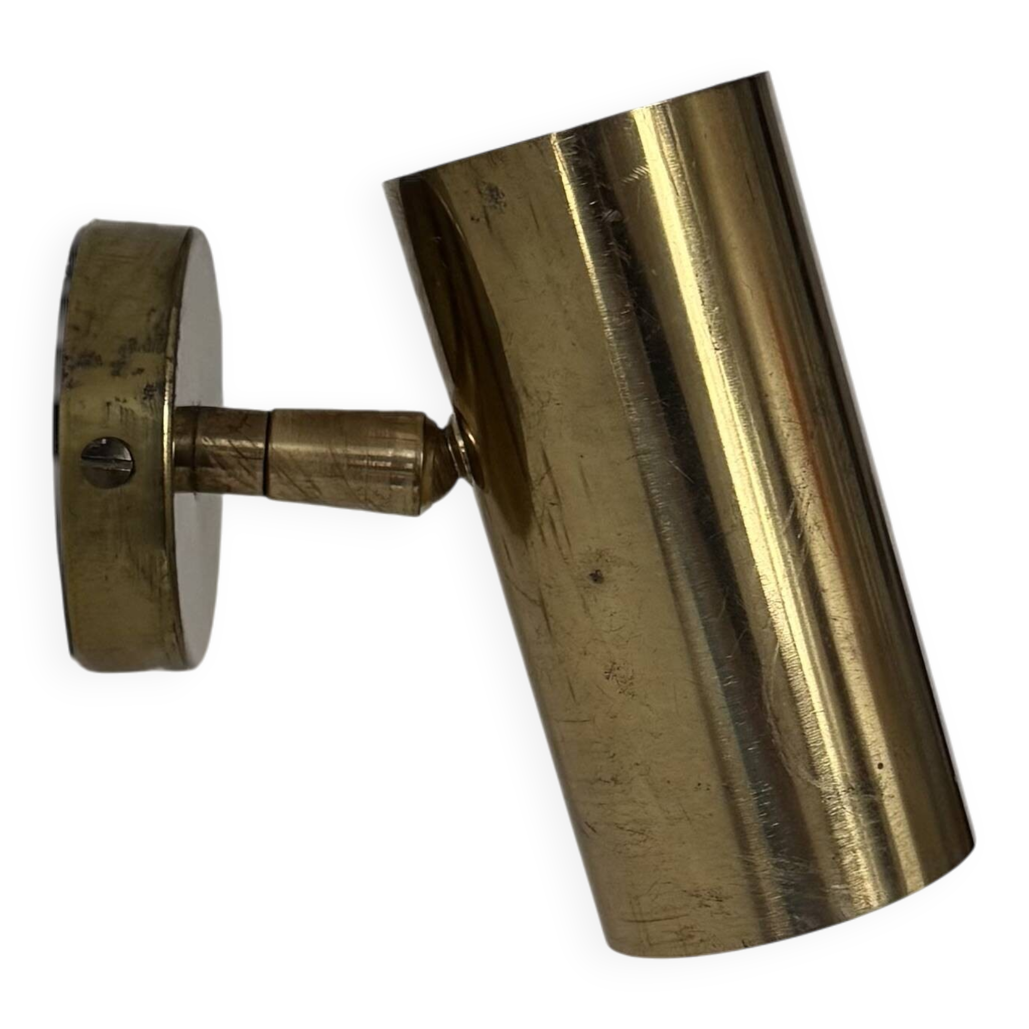 Applique vintage laiton orientable, France, 1950