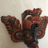 Wooden triptych mask