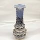 Vase fat lava blue gray Vallauris