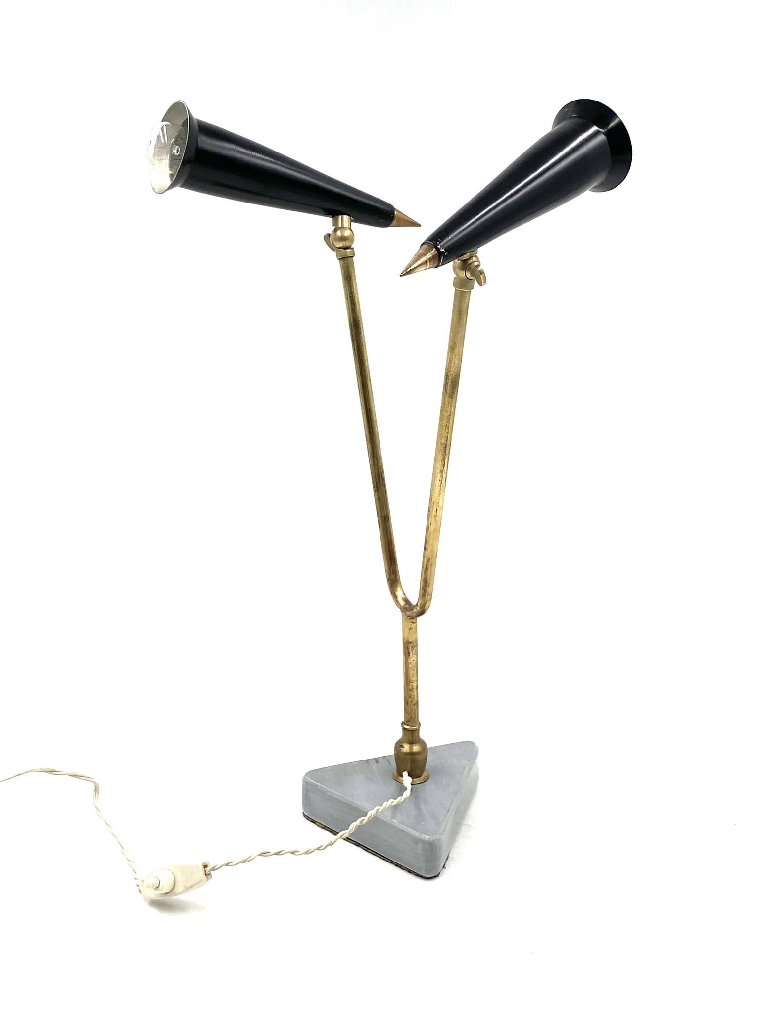 Mid-century double light table lamp, Italy 1960s