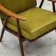 Pair of green velvet boomerang armchairs by Antonin Suman for Ton Bystrice "Thonet"
