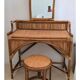 Magnificent bamboo dressing table and its stool.