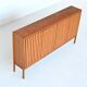 Leo Bub symmetric highboard in walnut XL Bub Wertmobel Germany 1960