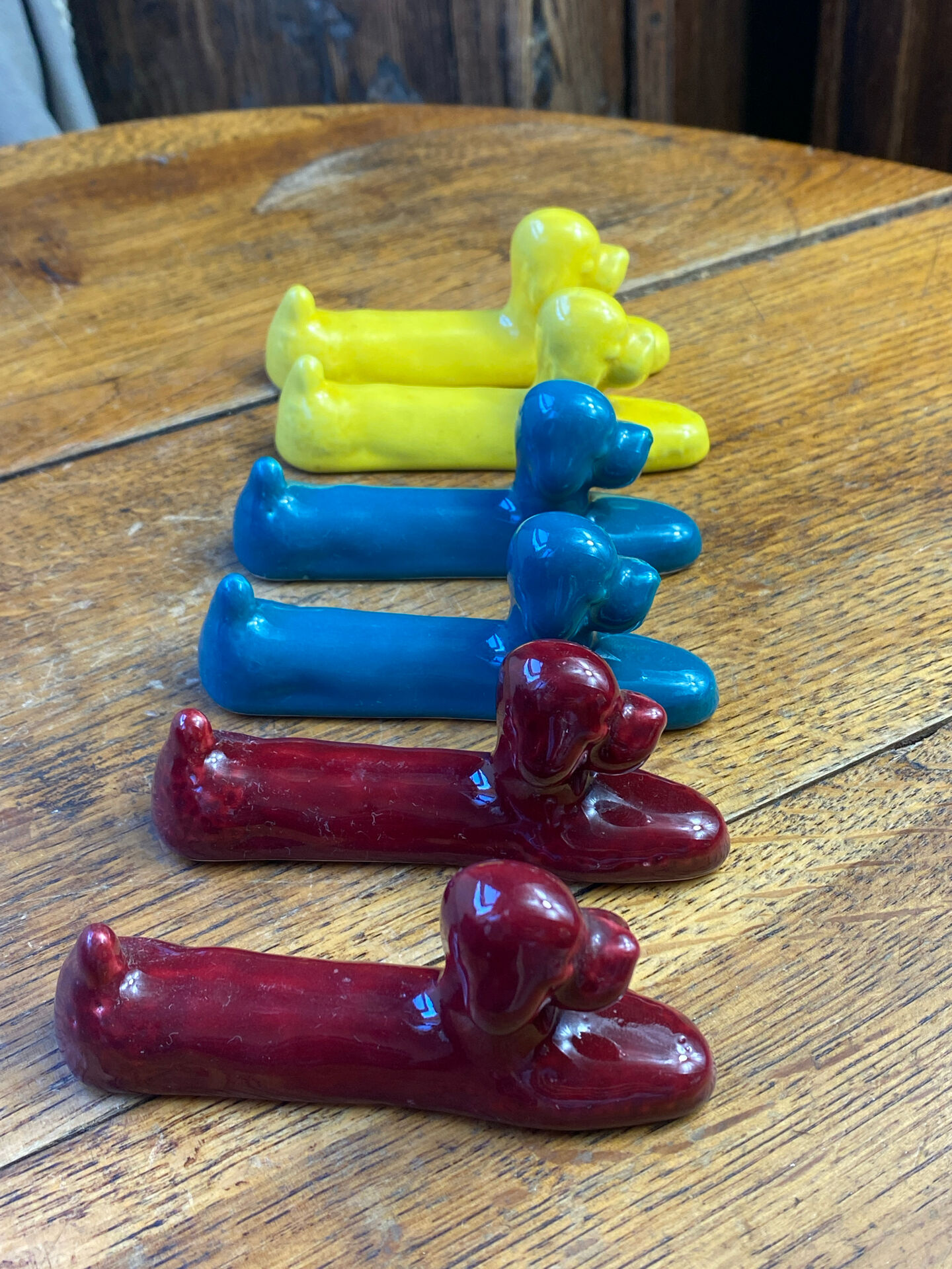 Porte-couteaux caniche en céramique