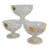 Set of 3 Longchamp ice cream cups from Cristal d'Arques