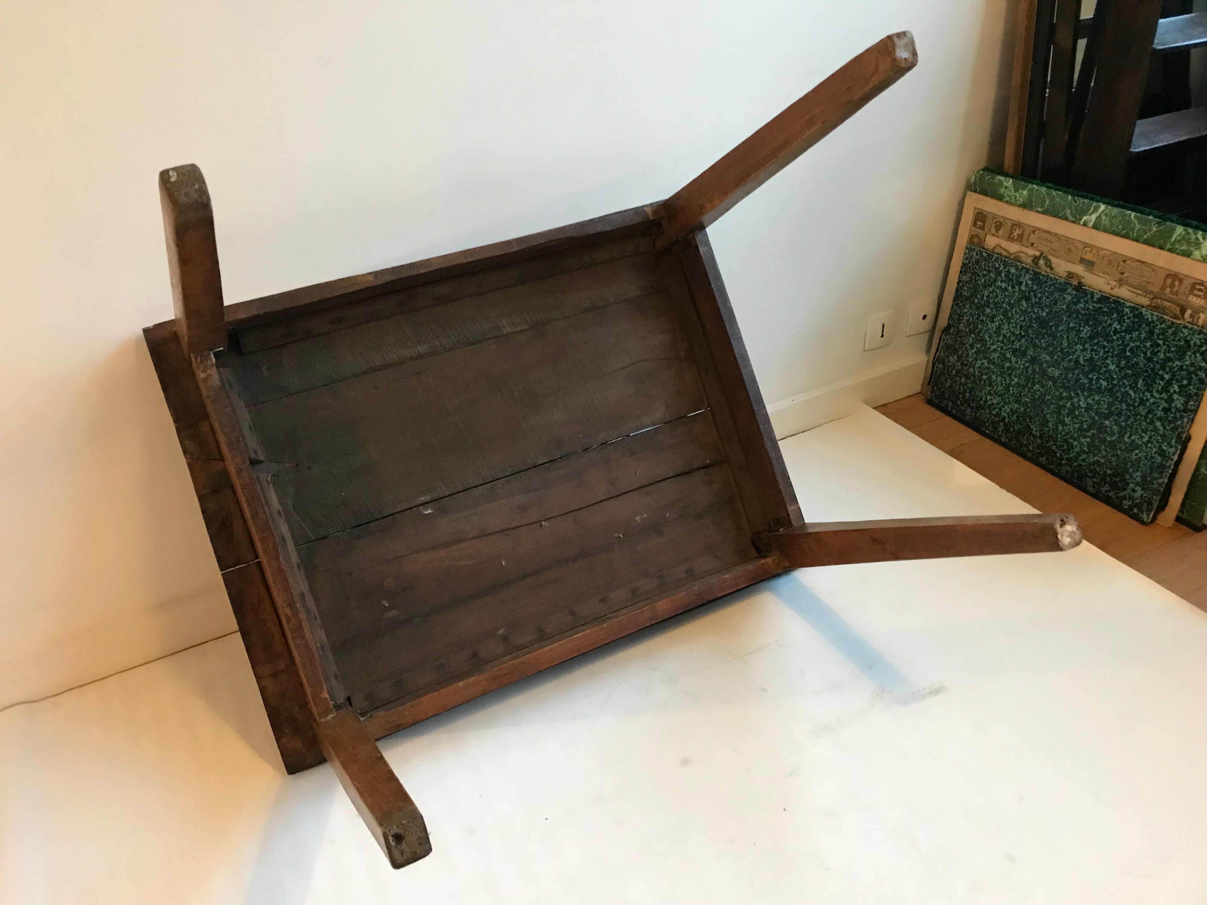 Massive wooden farm table