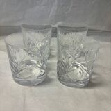 Ensemble de 4 verres à whisky gravés