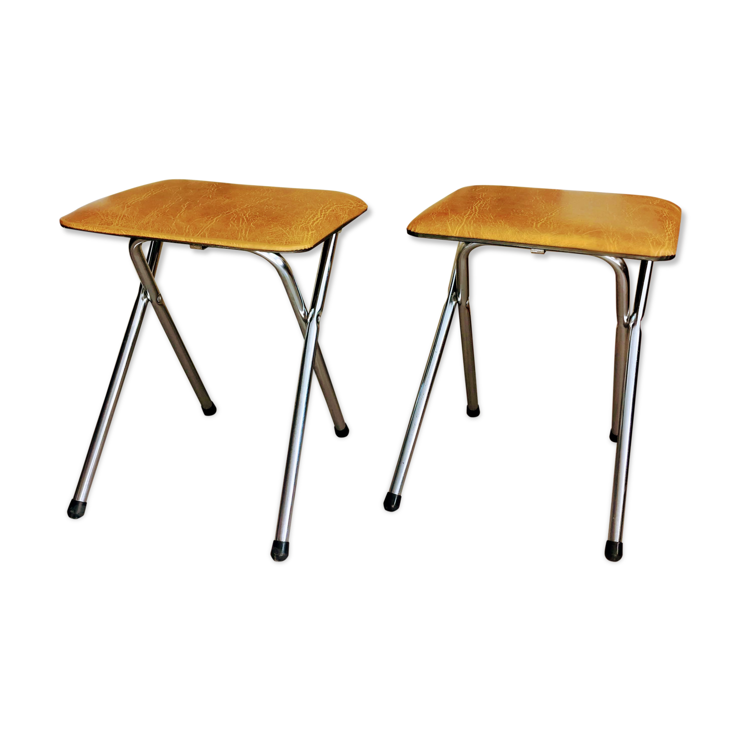 Pair of vintage folding stools