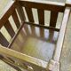 Vintage solid wood stool repainted 91cm