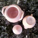 Sweeten and creamer Digoin Sarreguemines powder pink