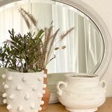 White revamped vintage vase