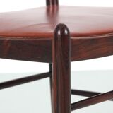 Suite of 4 Scandinavian chairs in Rio rosewood