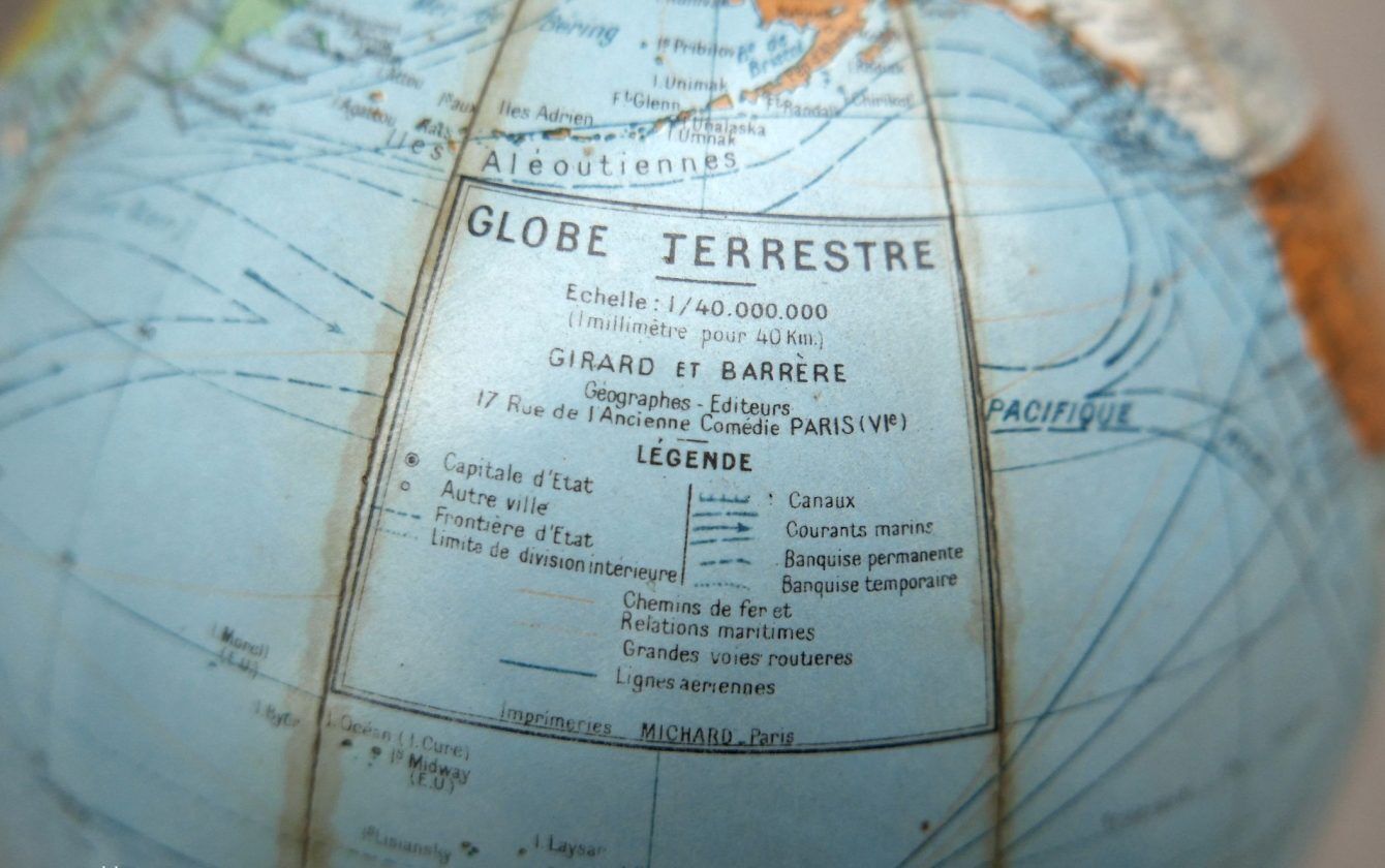 50s hardcover world globe