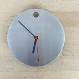 Cristel Panoply model clock, brushed stainless steel