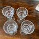 Lot de 4 verres bistrot ancien en verre soufflé - bullé
