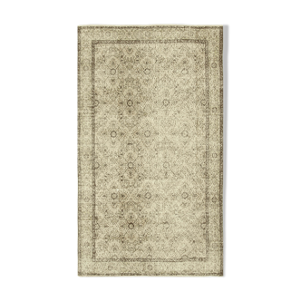 Handmade vintage oriental beige rug 168 cm x 291 cm - 38877