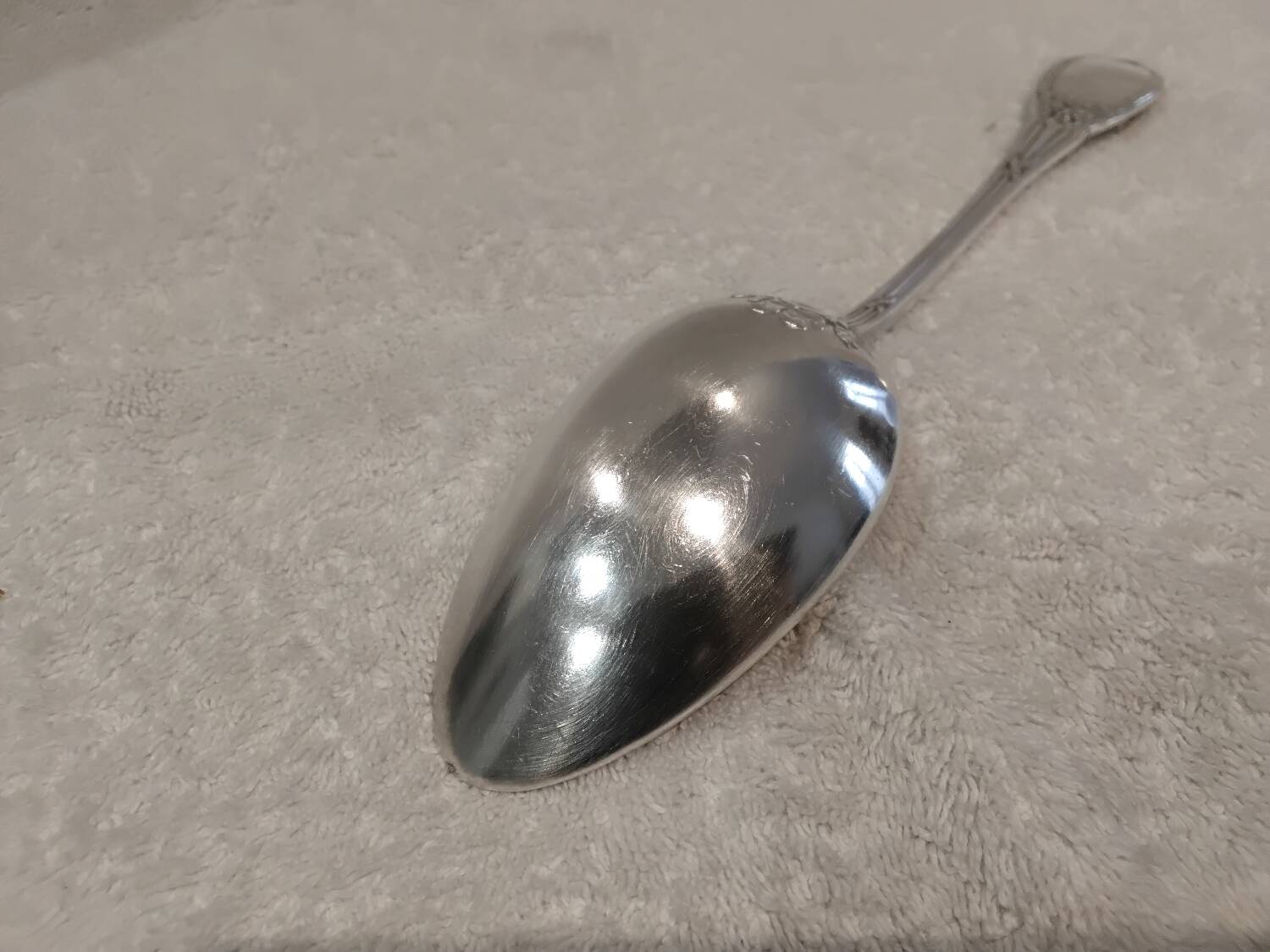 Stew spoon silver plated goldsmith Boulenger Marie Antoinette