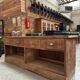 Art Deco counter in solid oak
