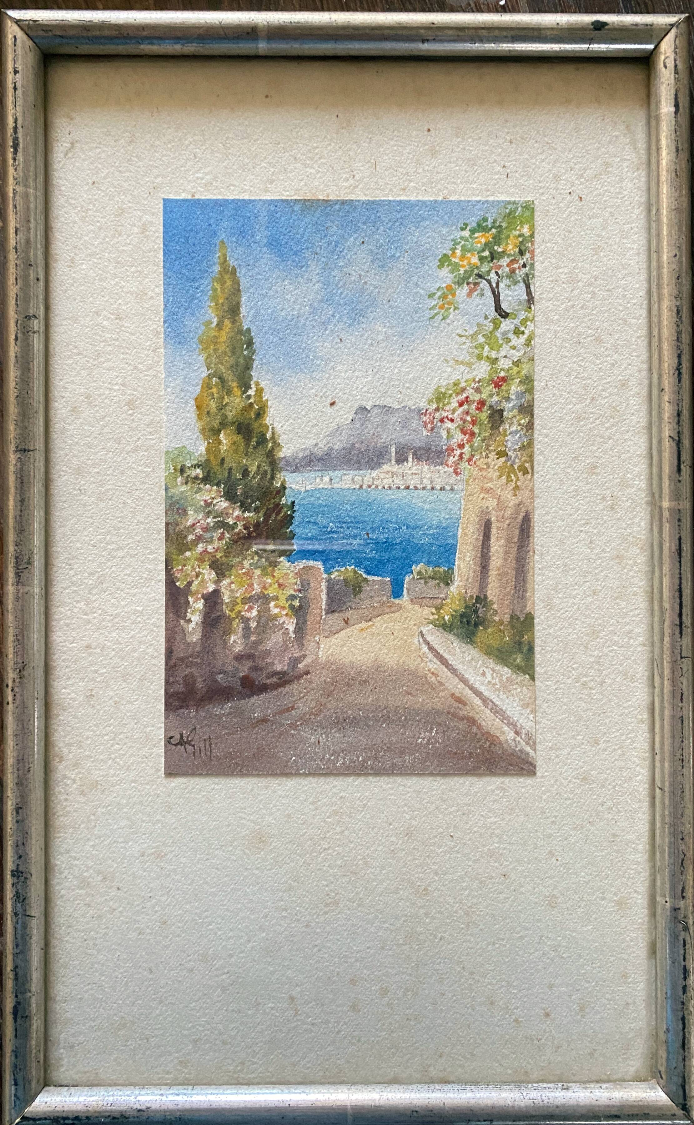 Paintings during watercolors around 1911 signed Views of Marseille