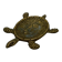 Vintage turtle ashtray in gilded brass, patinated animal-shaped catchall.