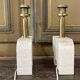 Pair of Italian lamps in travertine by Fratelli Mannelli