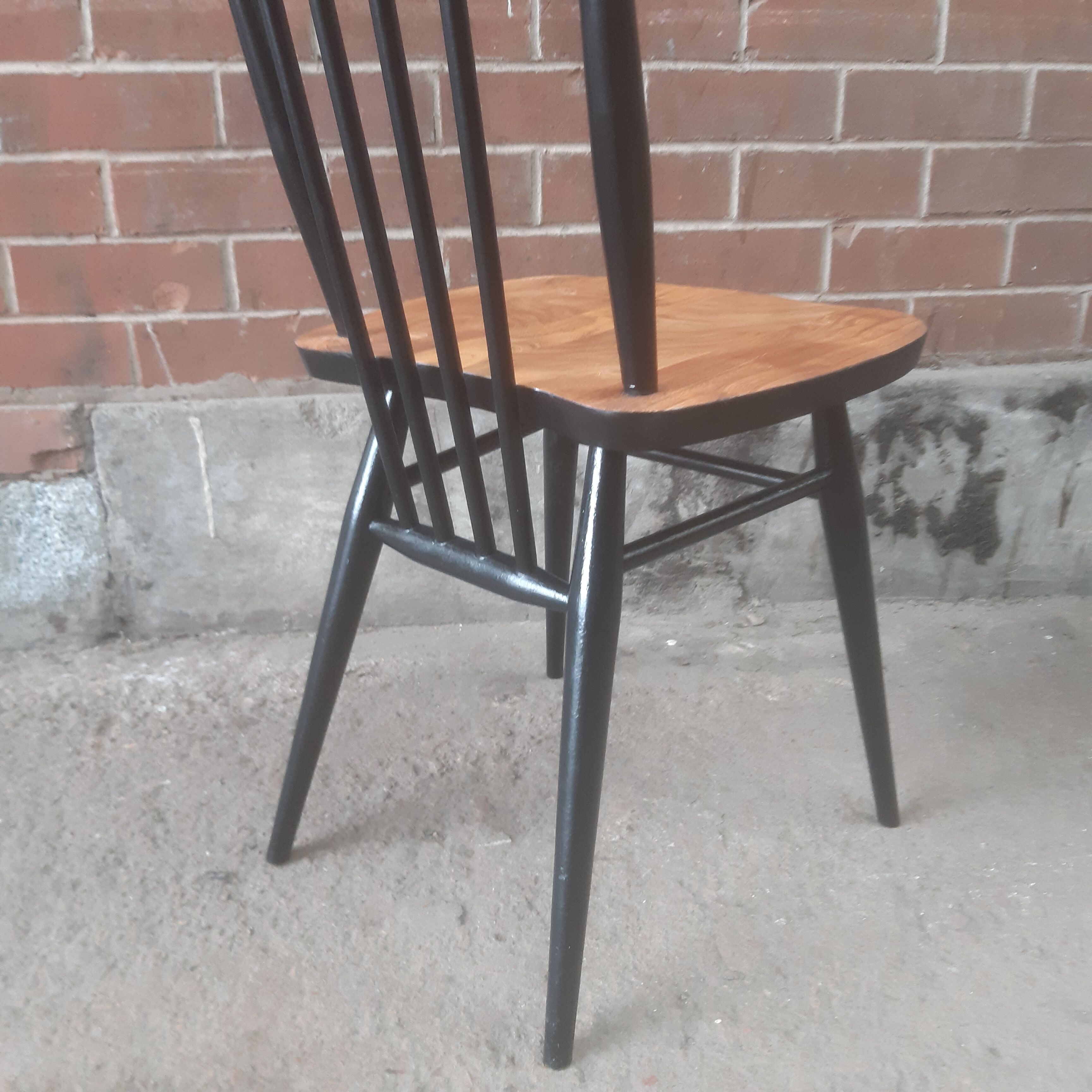 Four mid century Ercol 608 dining chairs