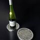 Willy Rizzo style ice effect lucite bottle coasters, set of 2, Italy, circa 1970s